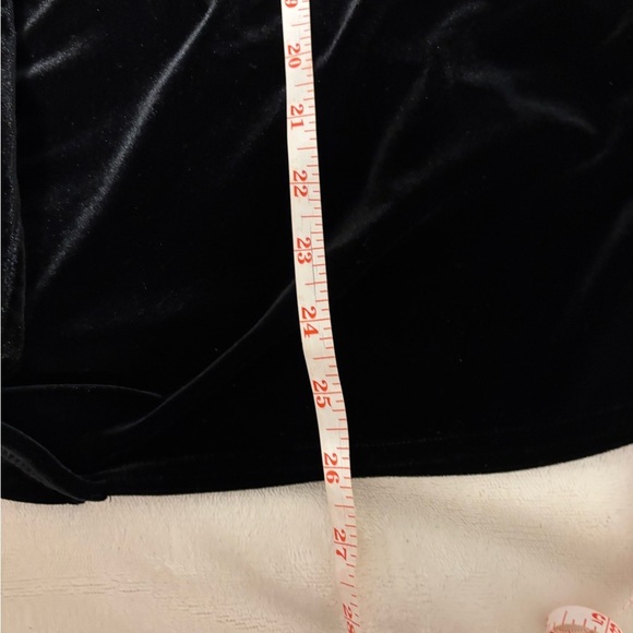 Women's Black Velvet Blouse - Picture 5 of 9